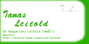 tamas leitold business card